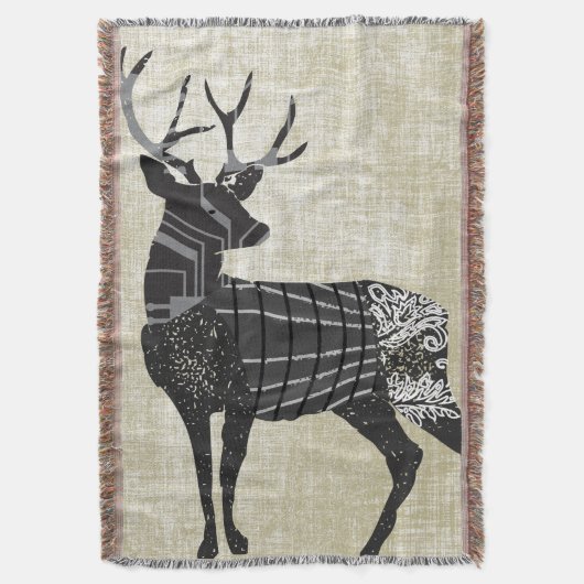 Couverture Deer Geometry Abstrait Motif Lodge Boys (devant Vertical)
