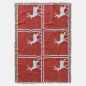 Couverture Deer Rustic Cabine Noël Blanche de Noël Jeter (devant Vertical)