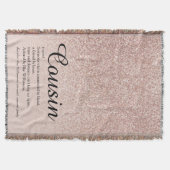 Couverture Définition de Cousine Script Rose Gold Glitter (Devant)