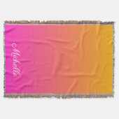 Couverture dégradé jaune et rose ombre (Devant)