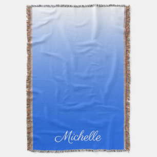 Couverture dégradé personnalisé ombre électrique bleu