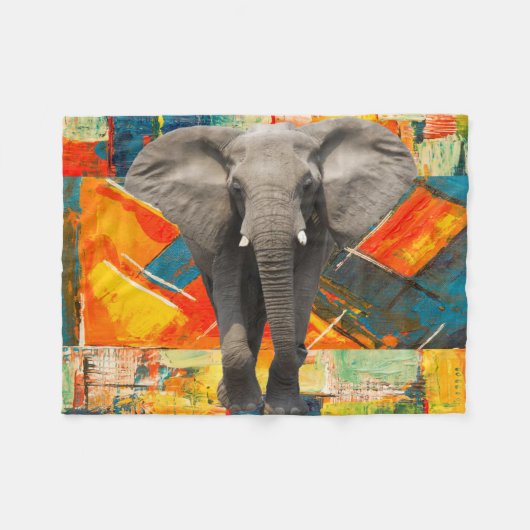 Couverture d'éléphant colorée (Devant (Horizontal))