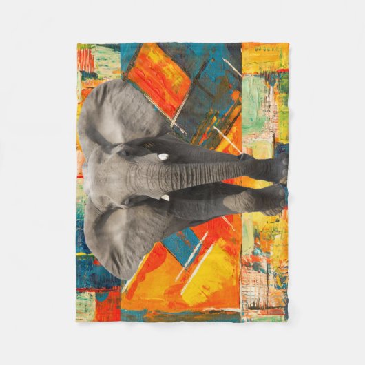 Couverture d'éléphant colorée (Devant)