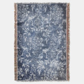 Couverture Denim floral défraîchi : Arrière - plan texturé gr (devant Vertical)