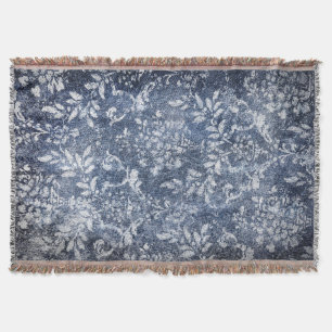 Couverture Denim floral défraîchi : Arrière - plan texturé gr