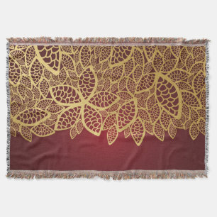 Couverture Dentelle d'or de feuille sur l'arrière - plan