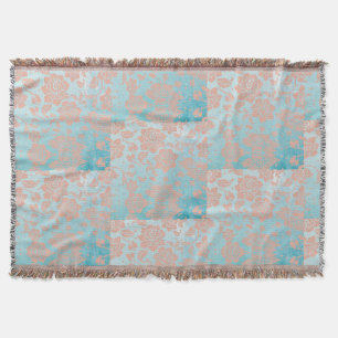 Couverture Dentelle et Turquoise floraux