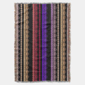 Couverture Dentelle multicolore sur noir (devant Vertical)