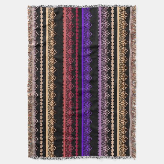 Couverture Dentelle multicolore sur noir (devant Vertical)