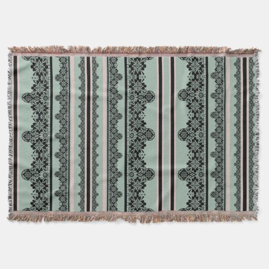 Couverture Dentelle noire, oreiller jetable ouvert (Devant)