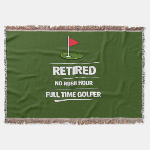 Couverture Départ à la retraite de golf sur fond de drapeau d