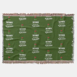 Couverture Départ à la retraite de golf sur fond de drapeau d