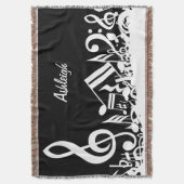 Couverture Des notes musicales blanches sur le noir (devant Vertical)