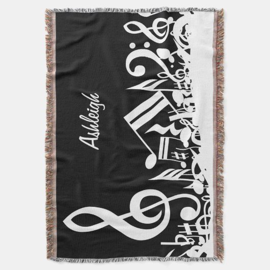 Couverture Des notes musicales blanches sur le noir (devant Vertical)