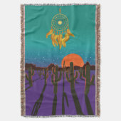 Couverture Désert de l'Arizona la nuit avec Gold Dream Catche (devant Vertical)