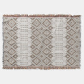 Couverture Desert Harmony Brown Moroccan Geometric Tribal (Devant)