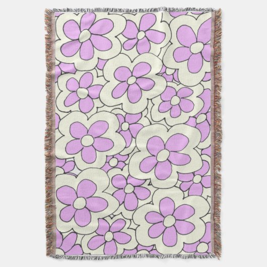 Couverture Design à la main rose et crème (devant Vertical)