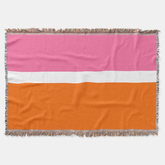 Couverture Design de bloc de couleur rose blanc orange clair (Devant)