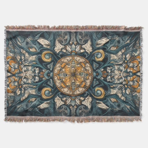 Couverture Design de plafond Turquoise et ambré folklorique