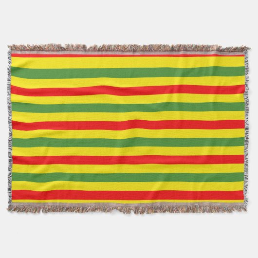 Couverture Design de rayures rouges jaunes vertes (Devant)