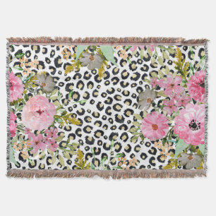 Couverture Design empreinte de léopard et floral élégant