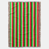 Couverture Design Motif Red Green Stripes (devant Vertical)