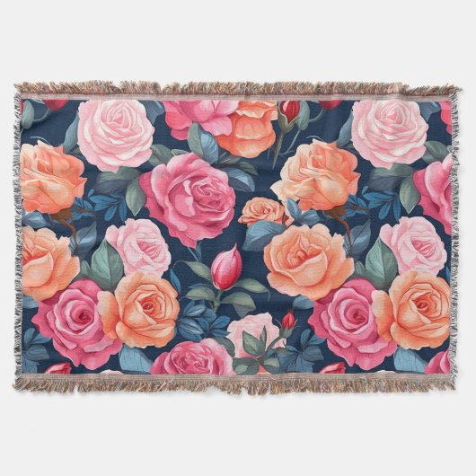 Couverture Design Motif Rose rouge rose orange (Devant)