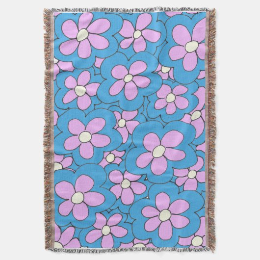 Couverture Design rose et bleu à la main (devant Vertical)