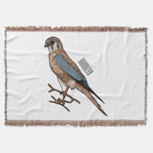 Couverture dessin animé d'oiseau-kestrel américain