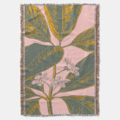 Couverture Dessin botanique rose et vert Palm Frond (devant Vertical)