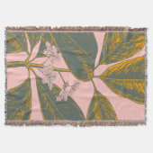 Couverture Dessin botanique rose et vert Palm Frond (Devant)