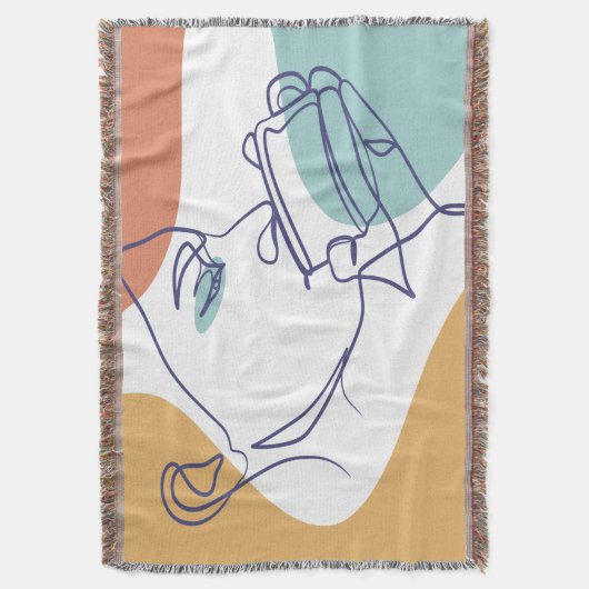 Couverture dessin d'art affiche d'une femme buvant du café (devant Vertical)