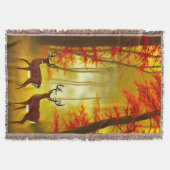 Couverture Deux cerfs dans une forêt d'automne / Bois (Devant)