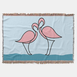 Couverture Deux Flamants roses roses sur l'eau