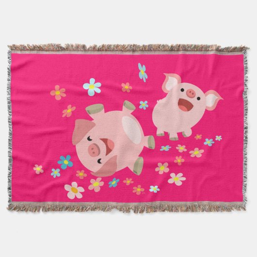 Couverture Deux mignons cochons de caricature dans la couvert (Devant)