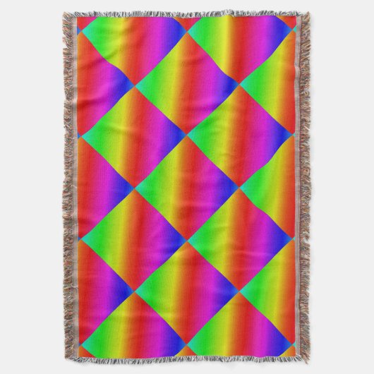 Couverture Diagonale arc-en-ciel rouge à vert (devant Vertical)