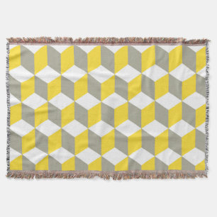 Couverture Diamant répétant le motif dans le blanc gris de