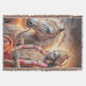 Couverture Dieu hindou avec le cheval - Blanche (Devant)