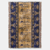 Couverture Dieux égyptiens et frontière ornementale -or bleu (devant Vertical)