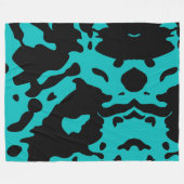 Couverture d'impression de vache noire et turquois (Devant (Horizontal))