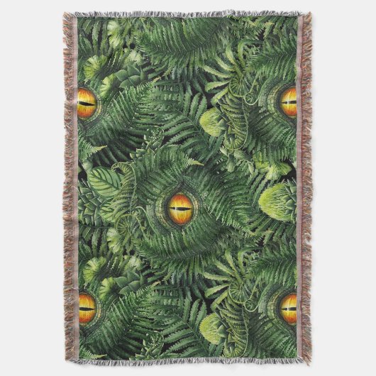 Couverture Dinosaur Eyes Green Plants Ancient Creature Art (devant Vertical)