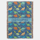 Couverture Dinosaure coloré personnalisé (devant Vertical)