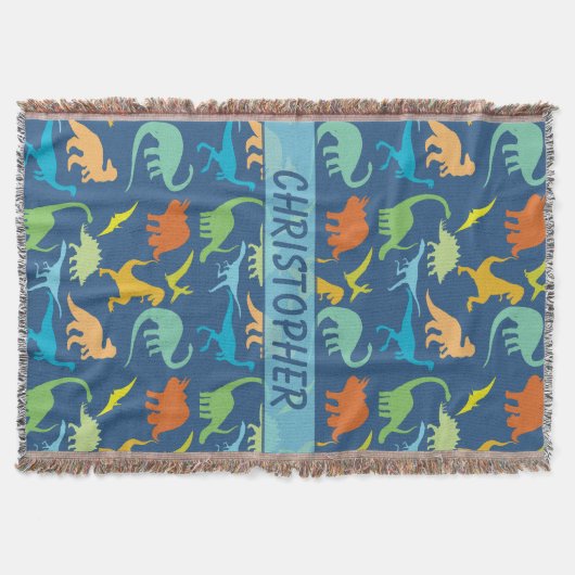 Couverture Dinosaure coloré personnalisé (Devant)