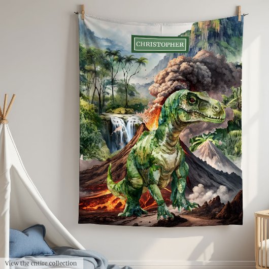Couverture Dinosaure personnalisée Anniversaire Ca
