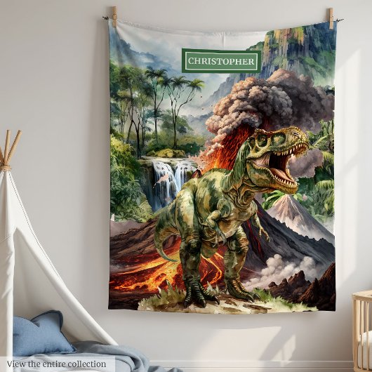 Couverture Dinosaure Personnalisée Garçon Annivers