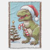 Couverture Dinosaure sucre de canne de Noël mignon (devant Vertical)