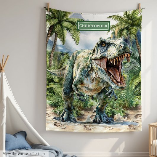 Couverture Dinosaure Wild Nom personnalisé