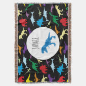 Couverture Dinosaures colorés Aquarelle Enfants Motif (devant Vertical)