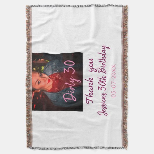 Couverture Dirty 30 Anniversaire ajouter nom rose ajouter dat (devant Vertical)