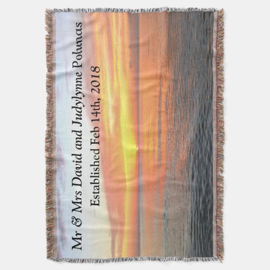 COUVERTURE DISTINCTIF PERSONNALISÉ SLEVER MARIAGE BLANKET (devant Vertical)